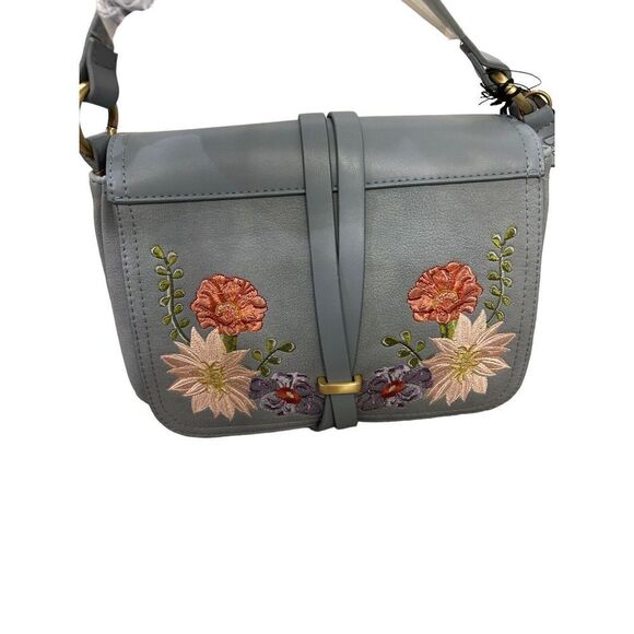 Elle Jae Gypset Painted Desert Crossbody Satchel Purse NWT Embroidered Blue - Picture 14 of 14